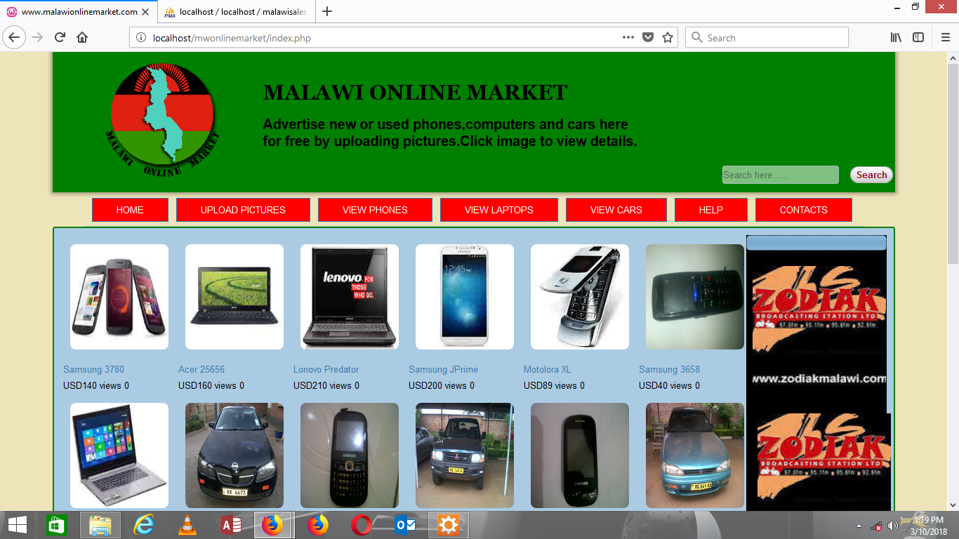 Malawi Online Market | SourceCodester